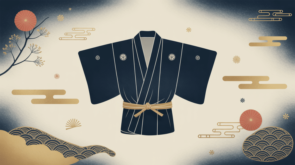 Illustration haori, motifs traditionnels raffinés
