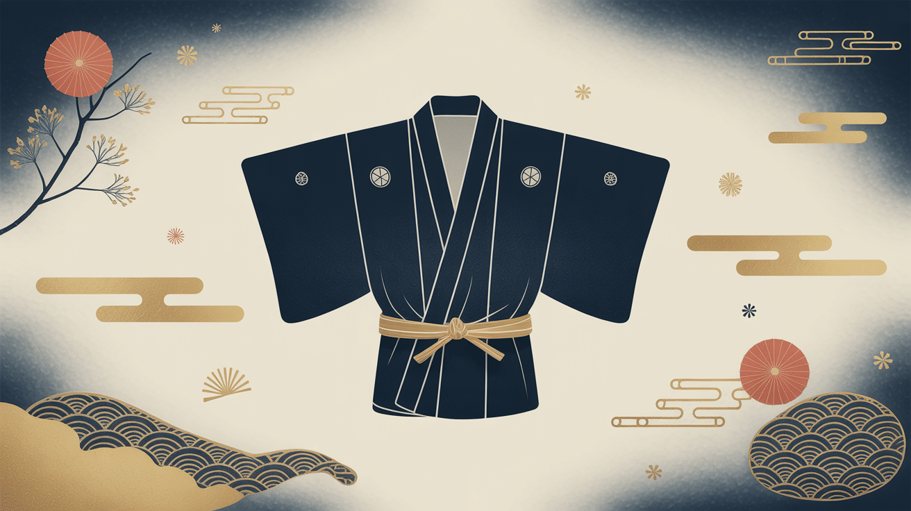 Illustration haori, motifs traditionnels raffinés