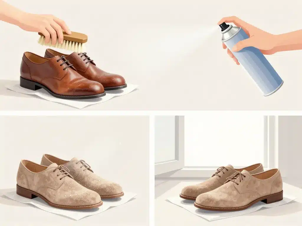 imperméabilisant chaussure application correcte spray et séchage