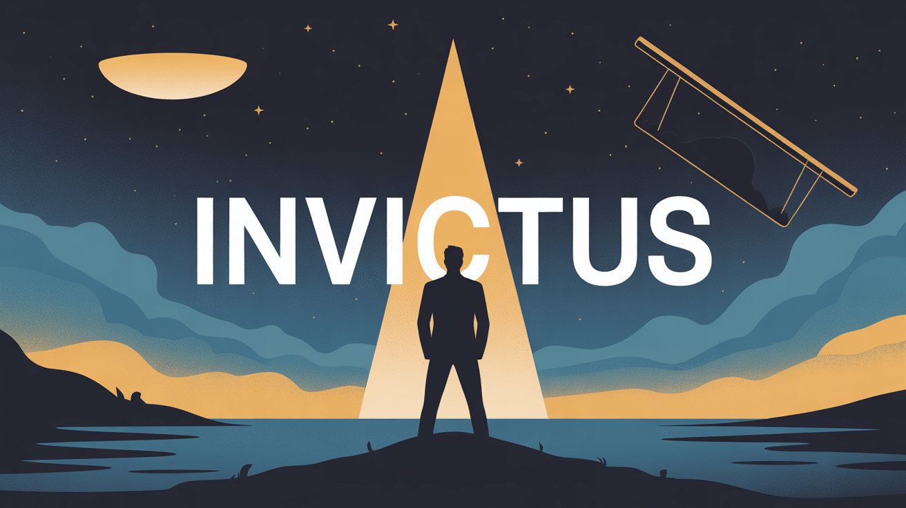 Couverture éditoriale invictus invictus, résilience