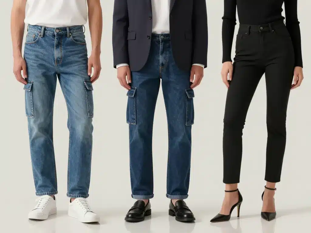Tenues avec jean cargo pour week-end bureau soirée