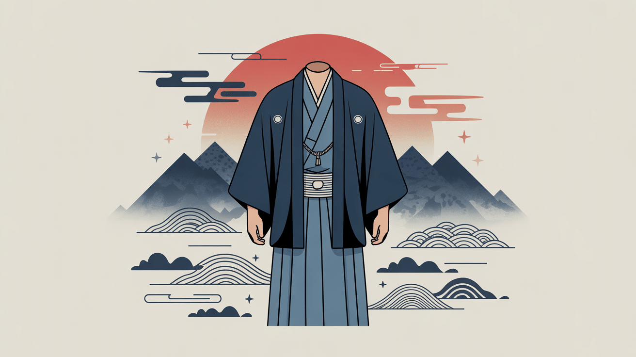 Illustration kimono homme moderne entre tradition et mode