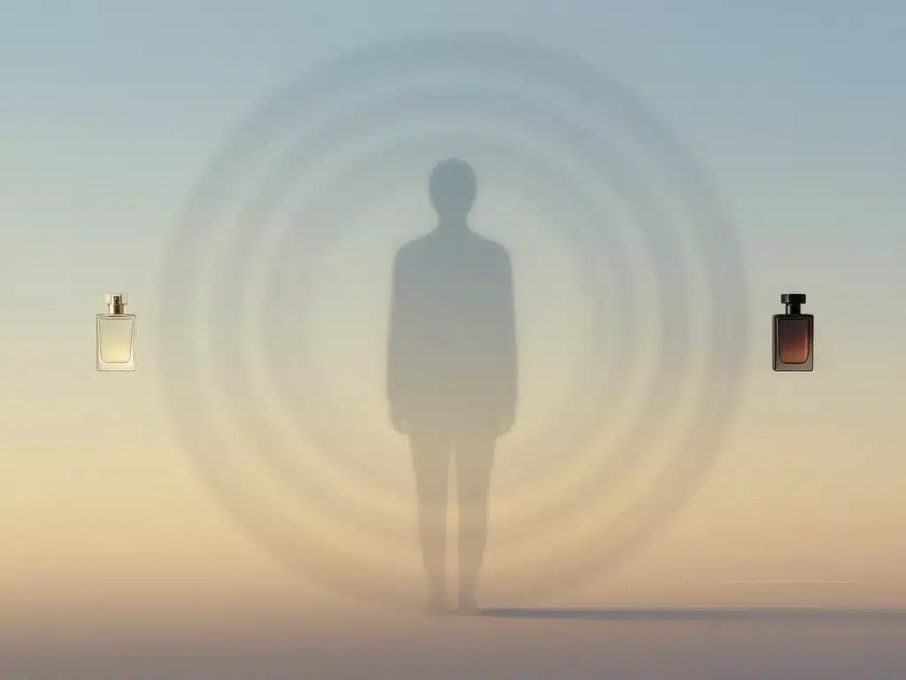 visualisation du sillage et de la tenue selon level parfum