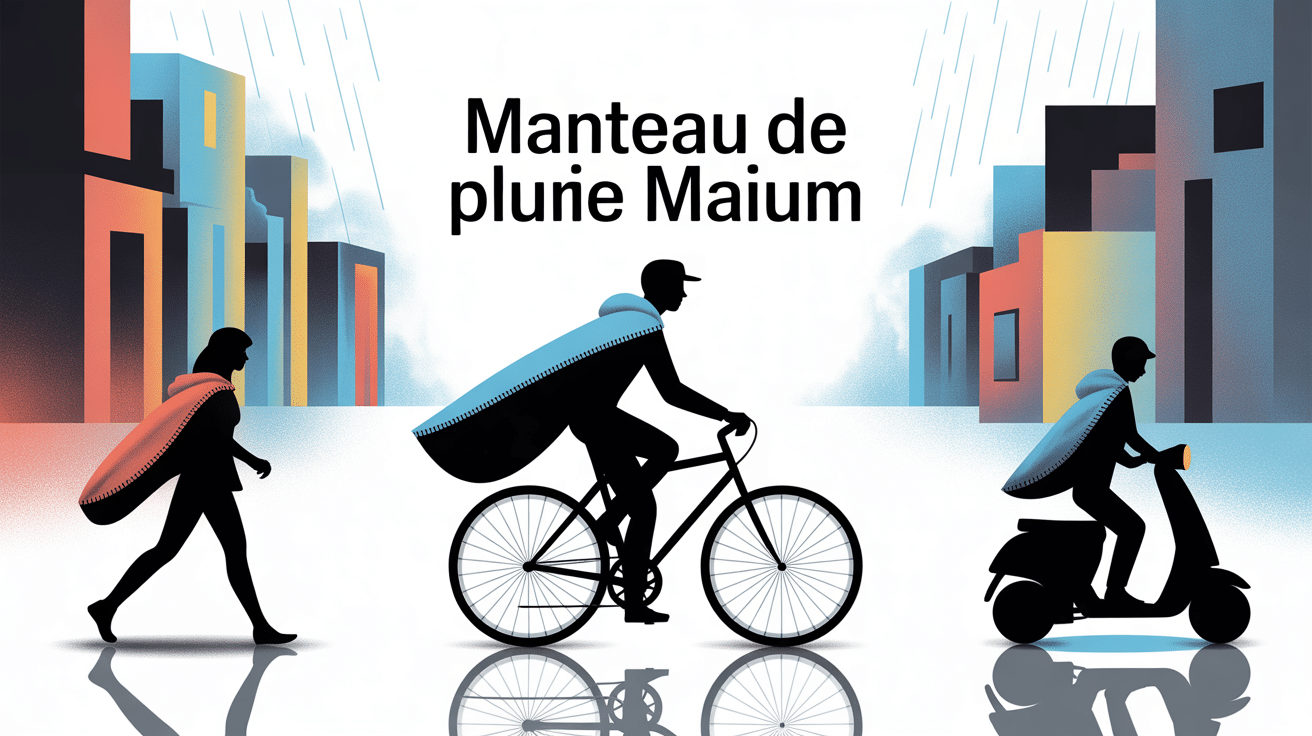 manteau de pluie maium poncho vélo urbain