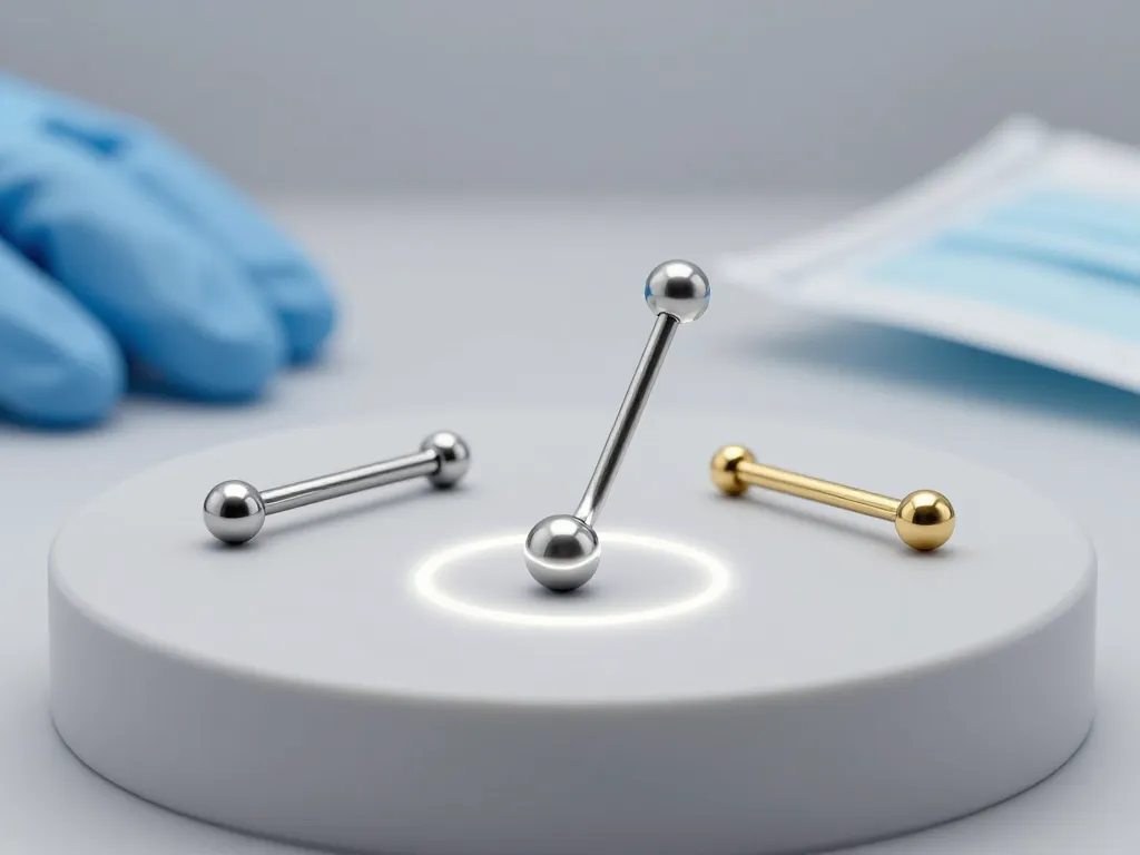 Bijoux piercing arcade titane acier or, studio propre