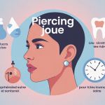Illustration piercing joue guide et prévention