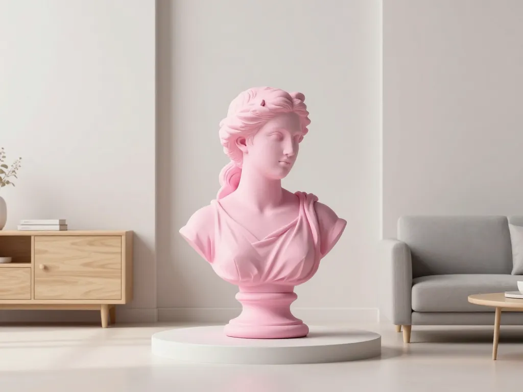pink venus buste rose intérieur neutre 3D