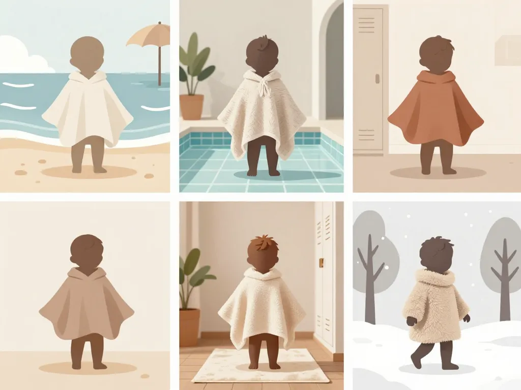 poncho bebe usages plage piscine maison promenade hiver