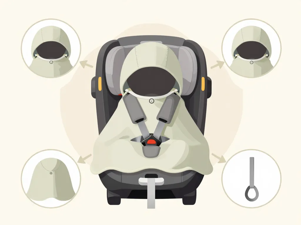 poncho bebe en voiture harnais securise poncho par-dessus