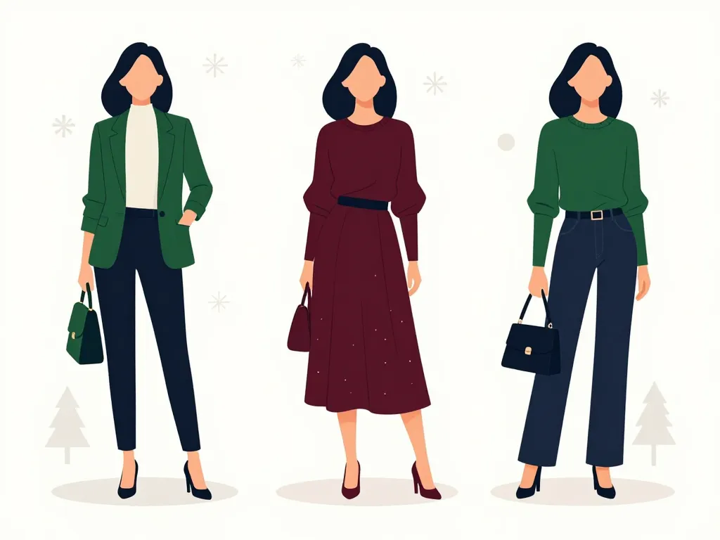 pull noël femme chic porté en looks bureau, soirée, famille