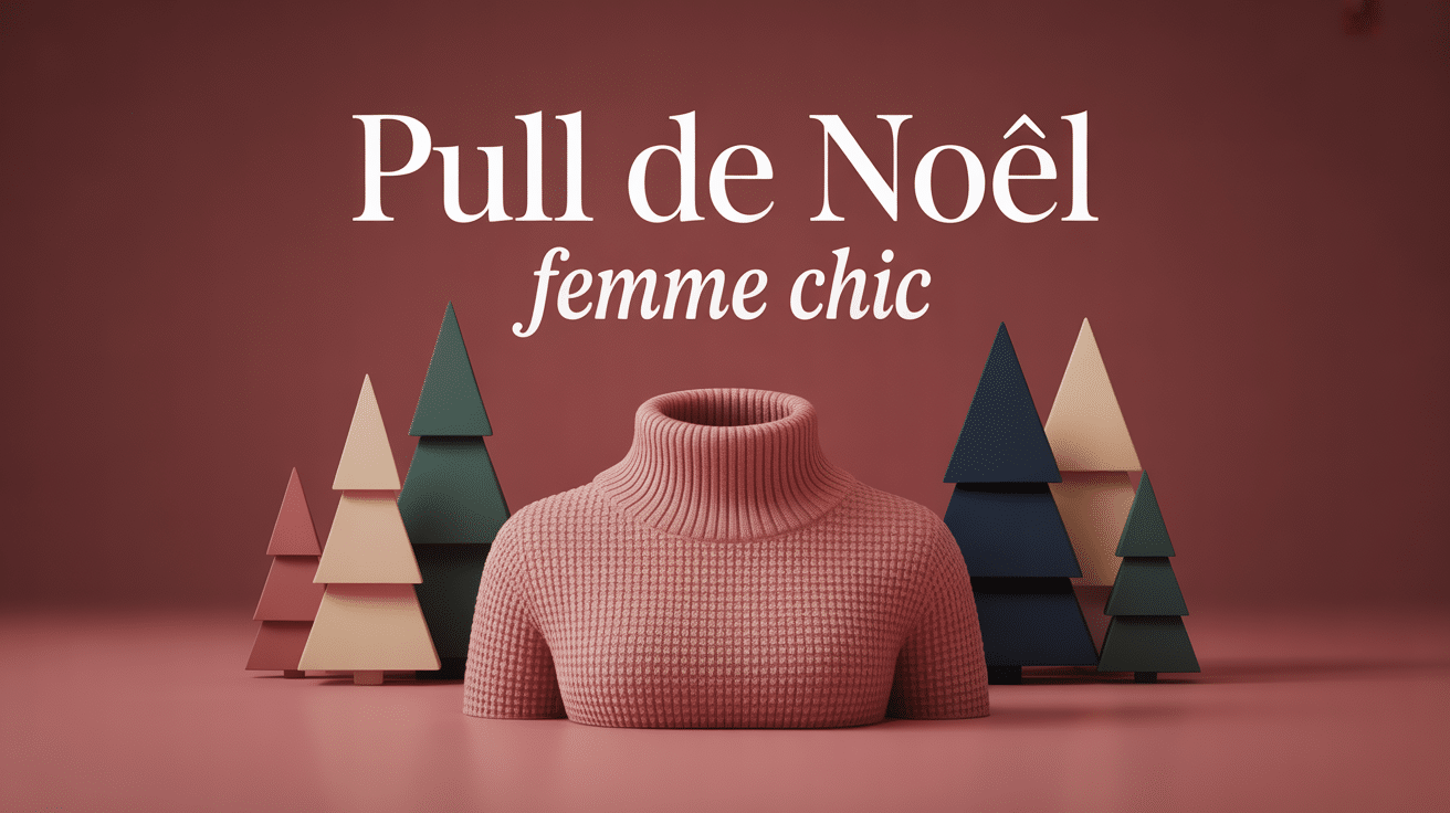 pull noël femme chic vectoriel élégant, motif jacquard discret