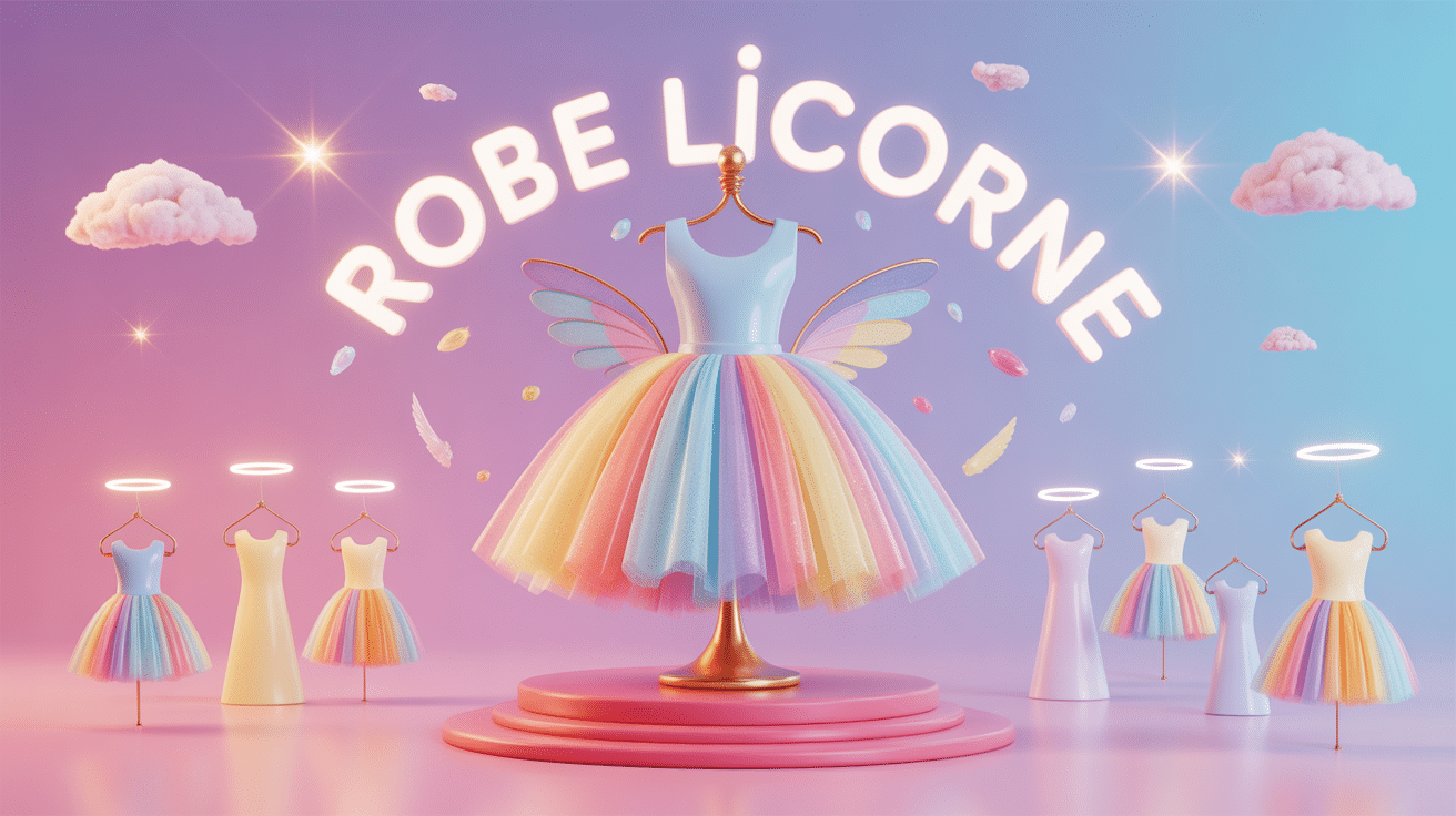 robe licorne illustration féerique