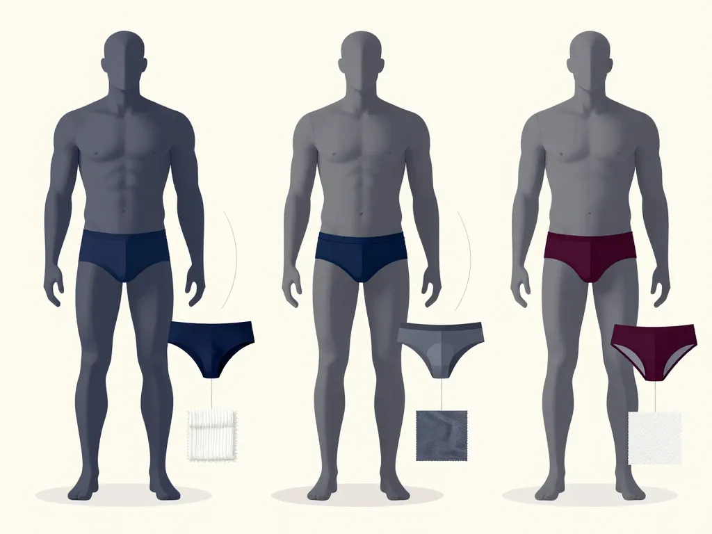 Schéma slip kangourou, morphologies et tissus