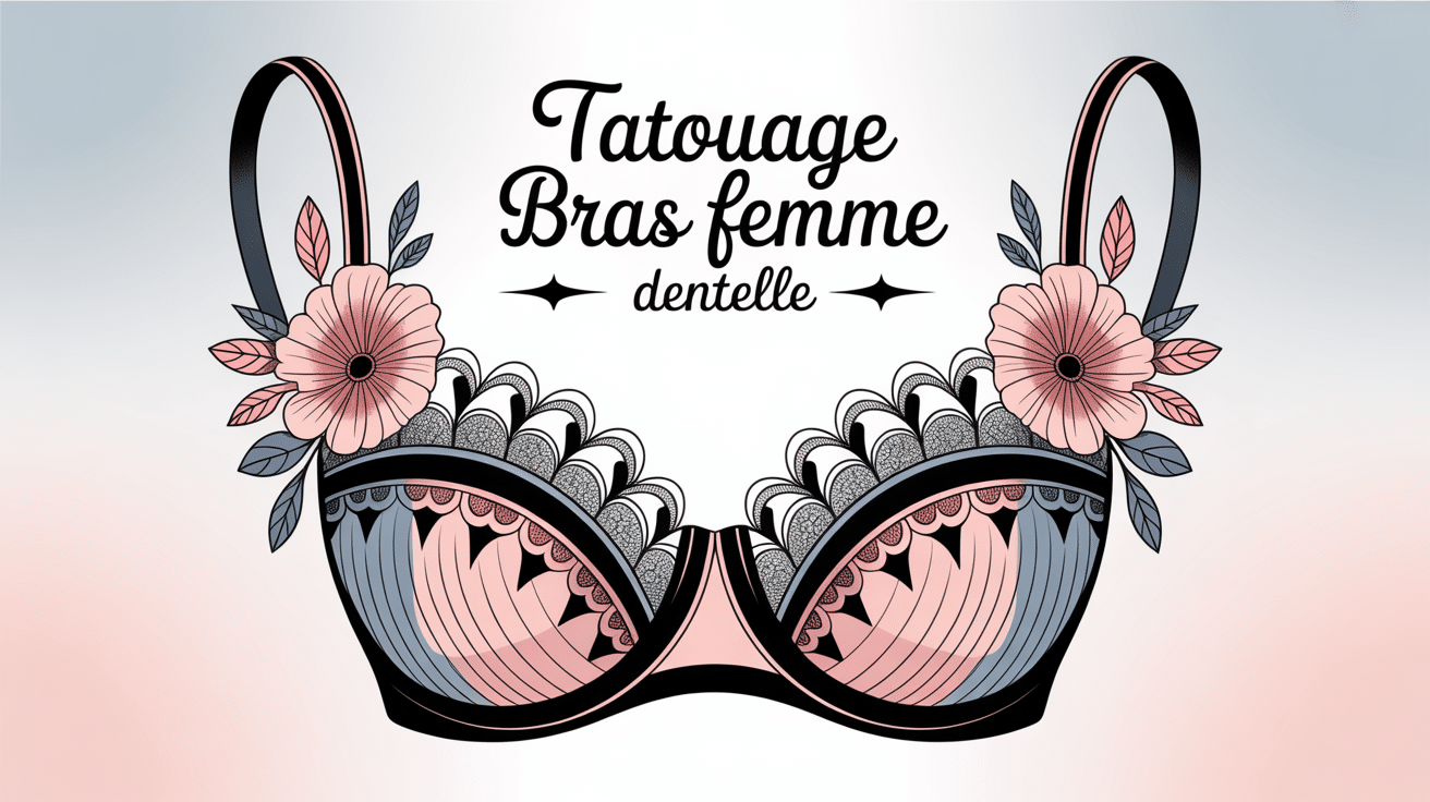 tatouage bras femme dentelle élégant moderne