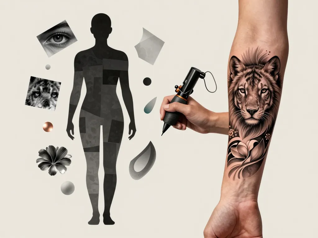 Processus créatif tatouage réaliste, références et placement