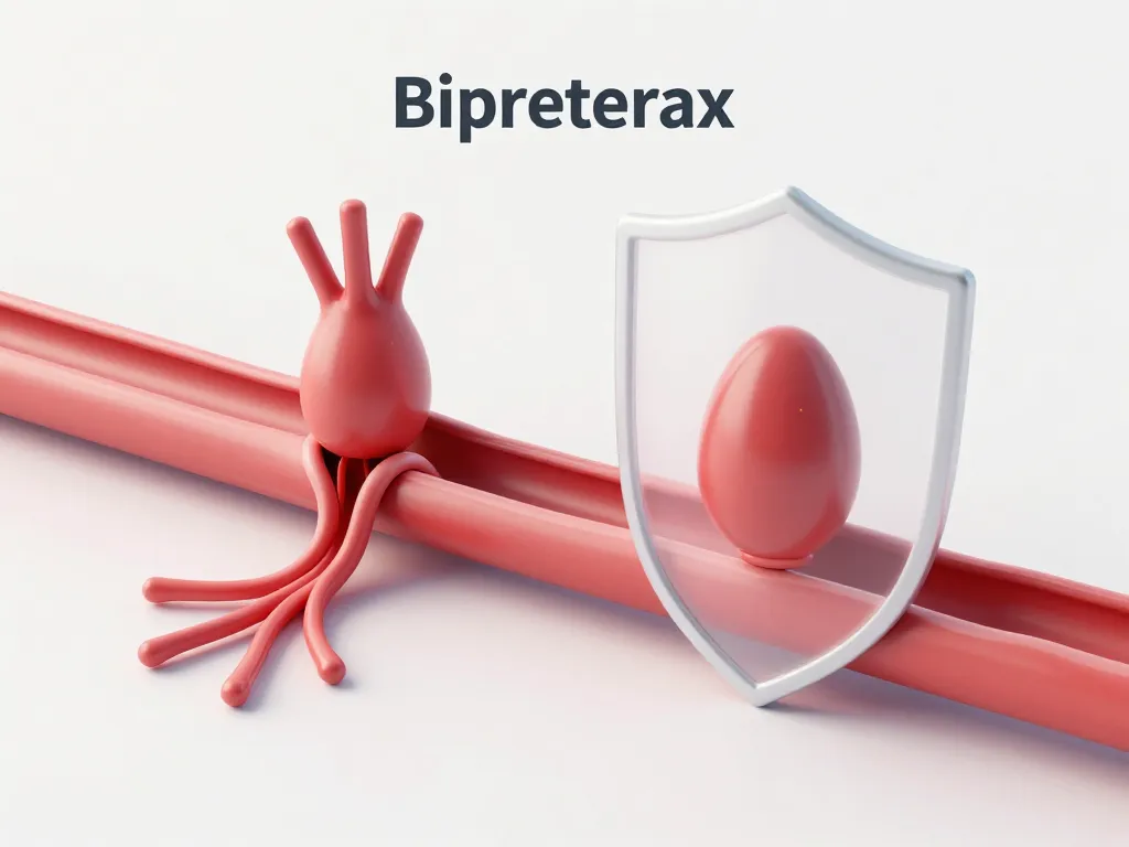 Schema mecanisme Bipreterax sur hypertension