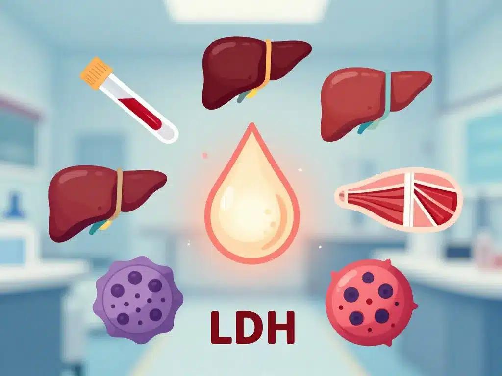 Symboles causes élévation LDH prise de sang