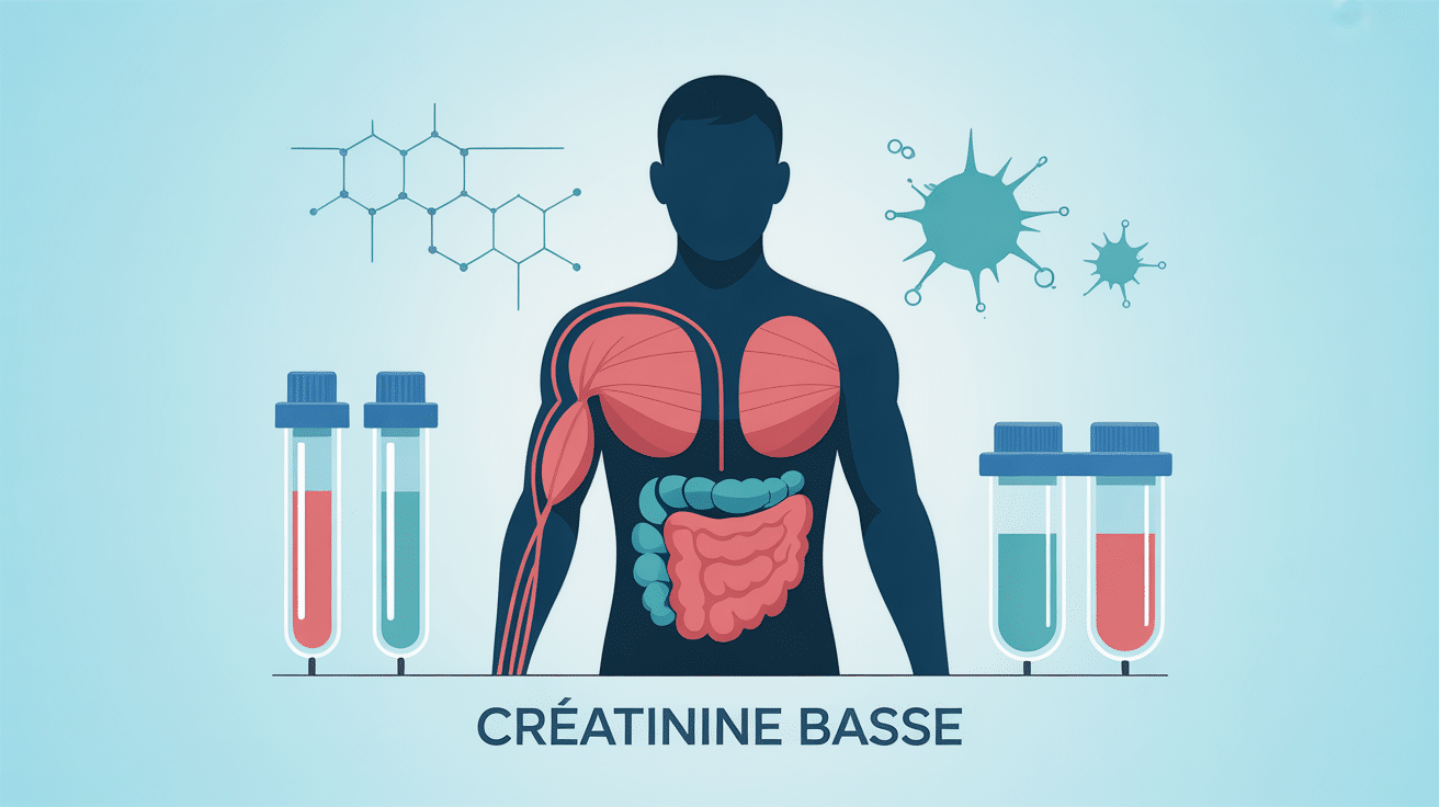 illustration créatinine basse résultats sanguins