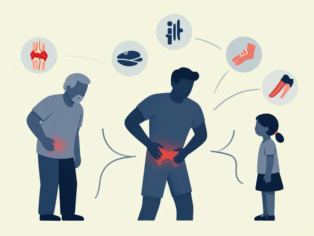 Principales causes douleur hanche droite signification icons figures