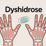 Illustration dyshidrose mains pieds vésicules