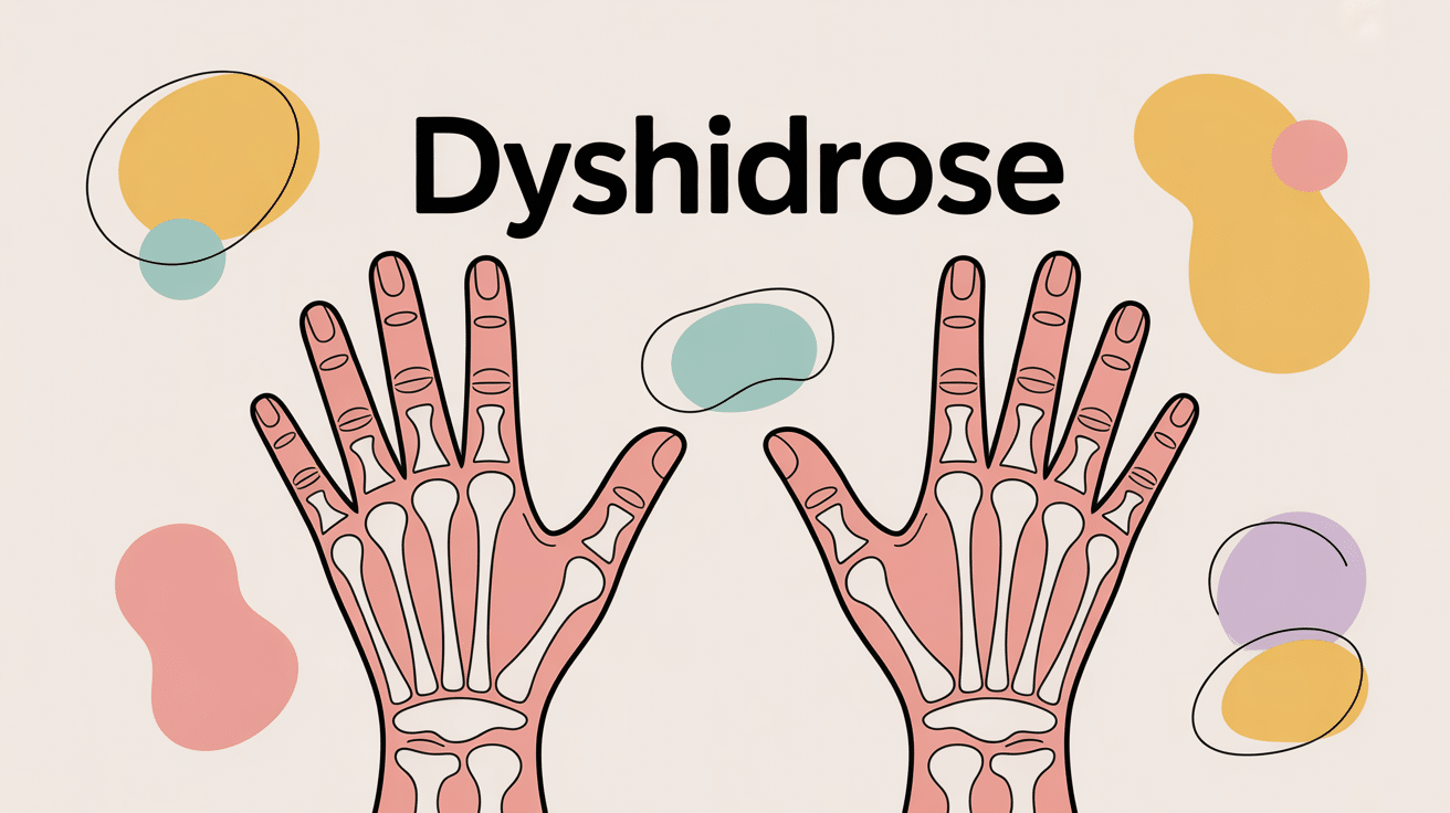 Illustration dyshidrose mains pieds vésicules