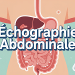 echographie abdominale illustration vecteur rassurante