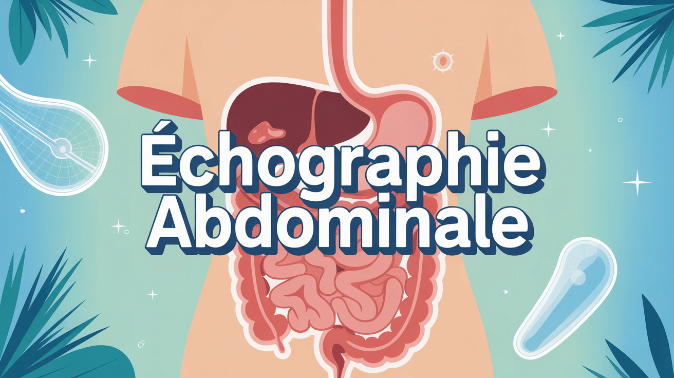 echographie abdominale illustration vecteur rassurante