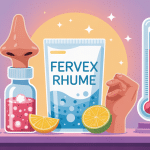 Illustration Fervex rhume sachet et bien-être