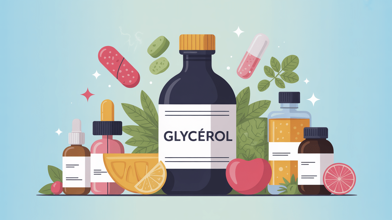 Illustration vectorielle de glycerol et ses applications