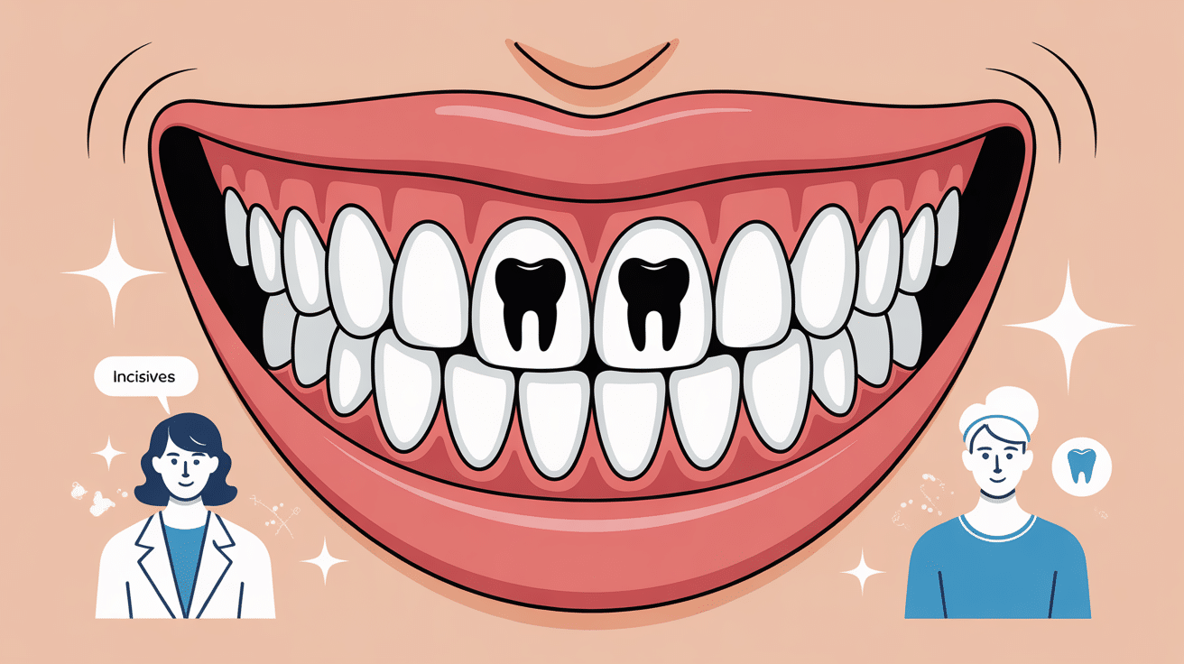 illustration incisive dents de devant sourire
