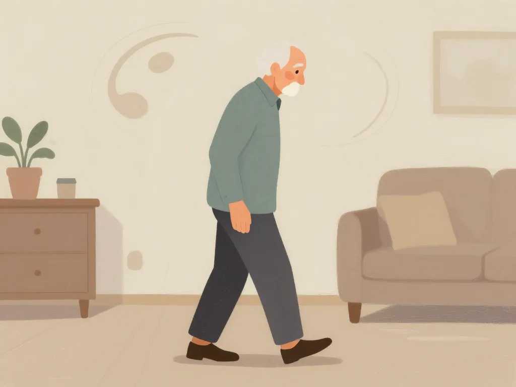 illustration patient leucopathie vasculaire marche hésitante