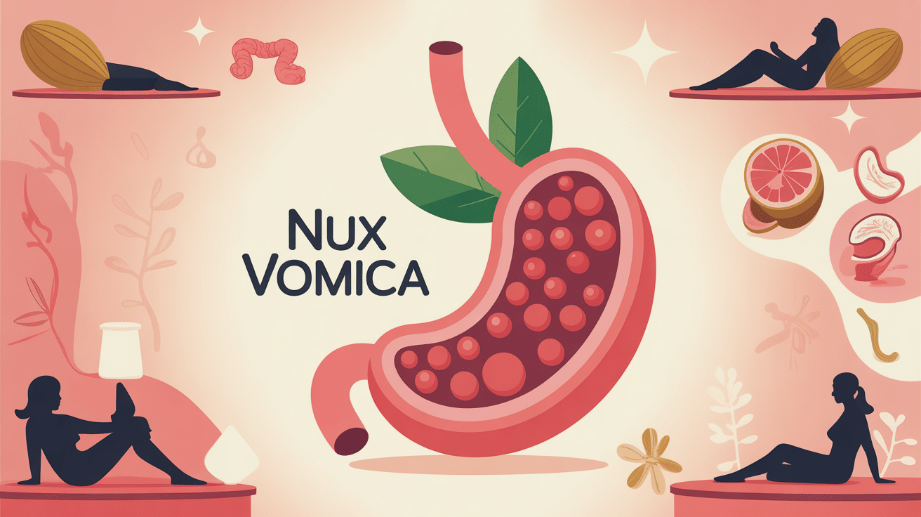 illustration nux vomica bien-être digestif