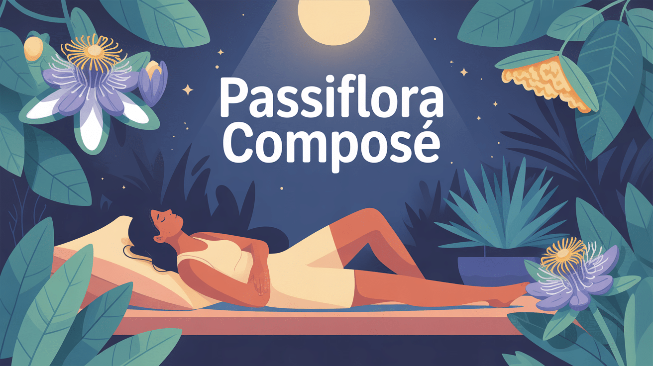 Illustration passiflora composé contre le stress et troubles du sommeil
