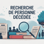 Recherche d'une personne décédée illustration arbre généalogique documents
