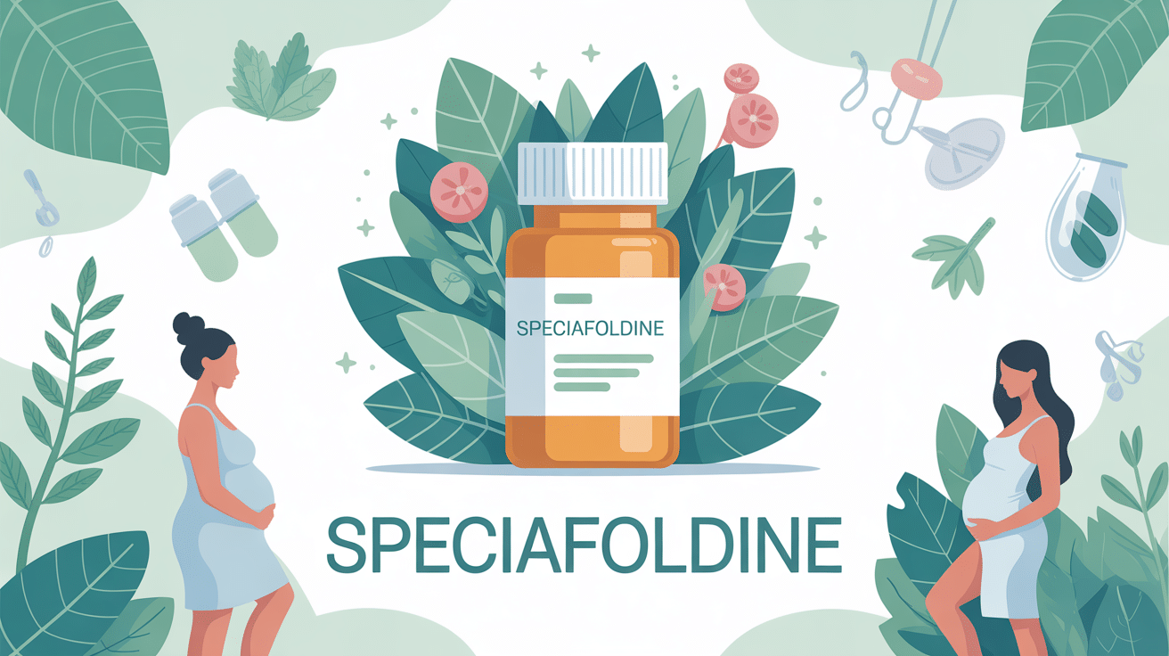 Dessin speciafoldine boîte et grossesse ambiance médicale