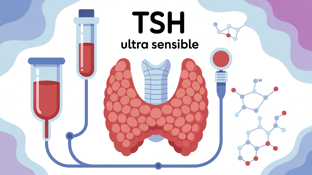 Illustration TSH ultra sensible prise de sang thyroïde