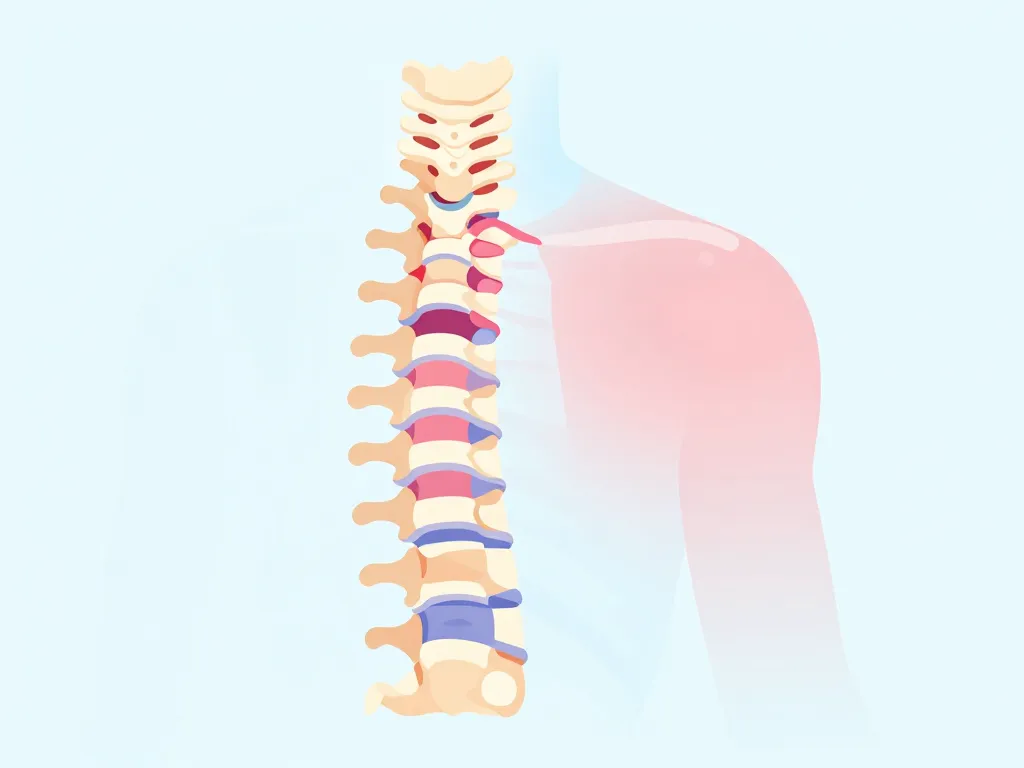 Diagramme uncodiscarthrose vue colonne cervicale