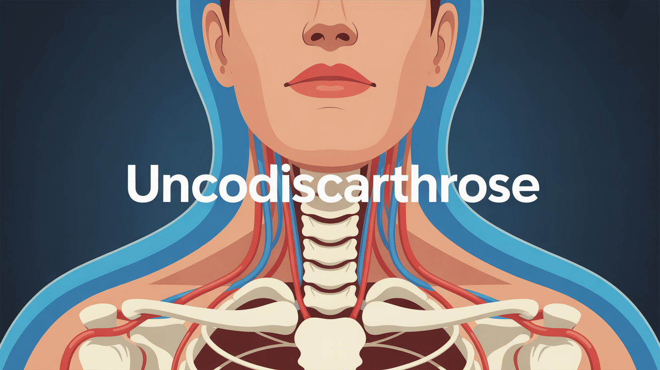 Schéma uncodiscarthrose colonne cervicale stylisée