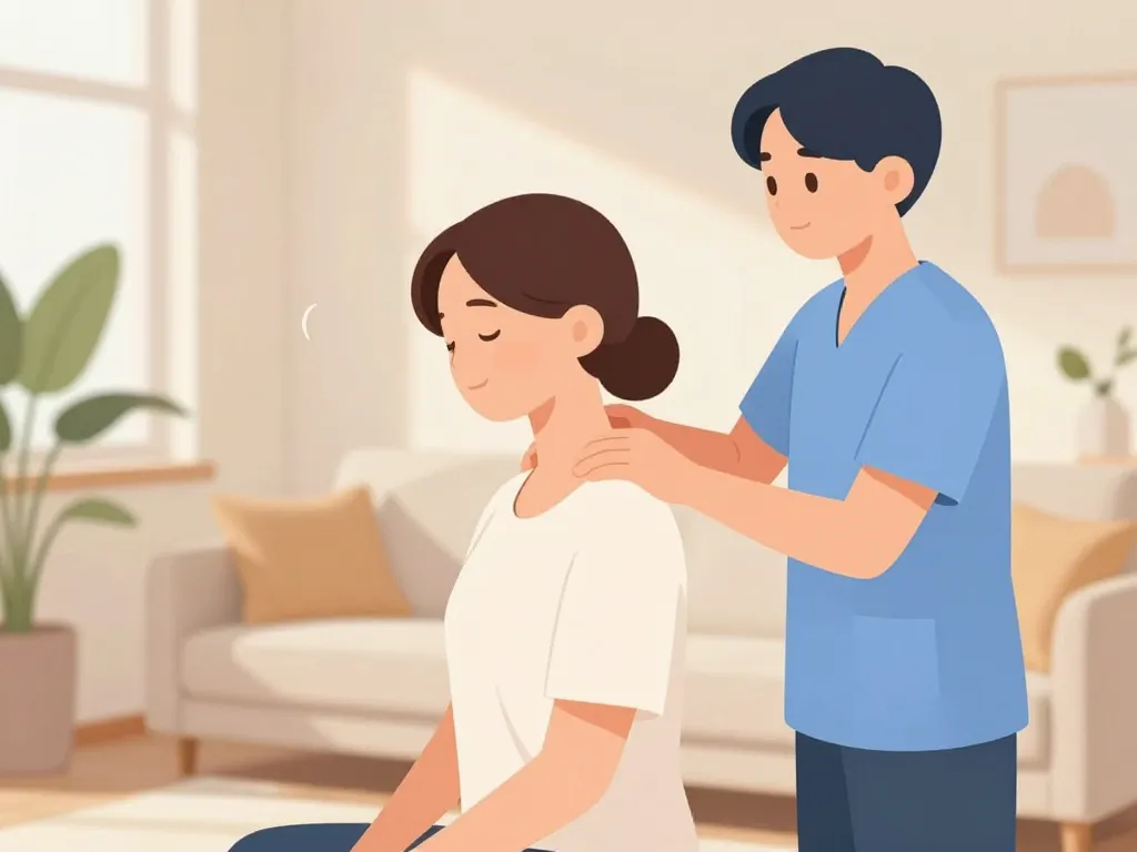 Scène uncodiscarthrose exercices rééducation cou