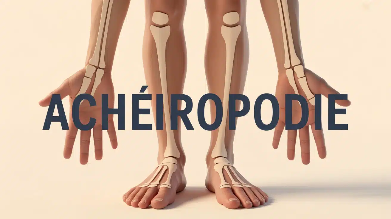 illustration vectorielle de acheiropodie avec membres tronqués symétriques