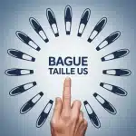 Illustration bague taille US moderne et épurée