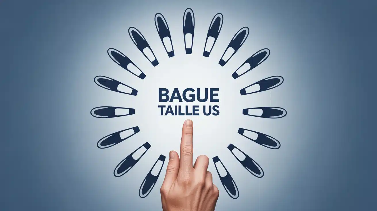 Illustration bague taille US moderne et épurée