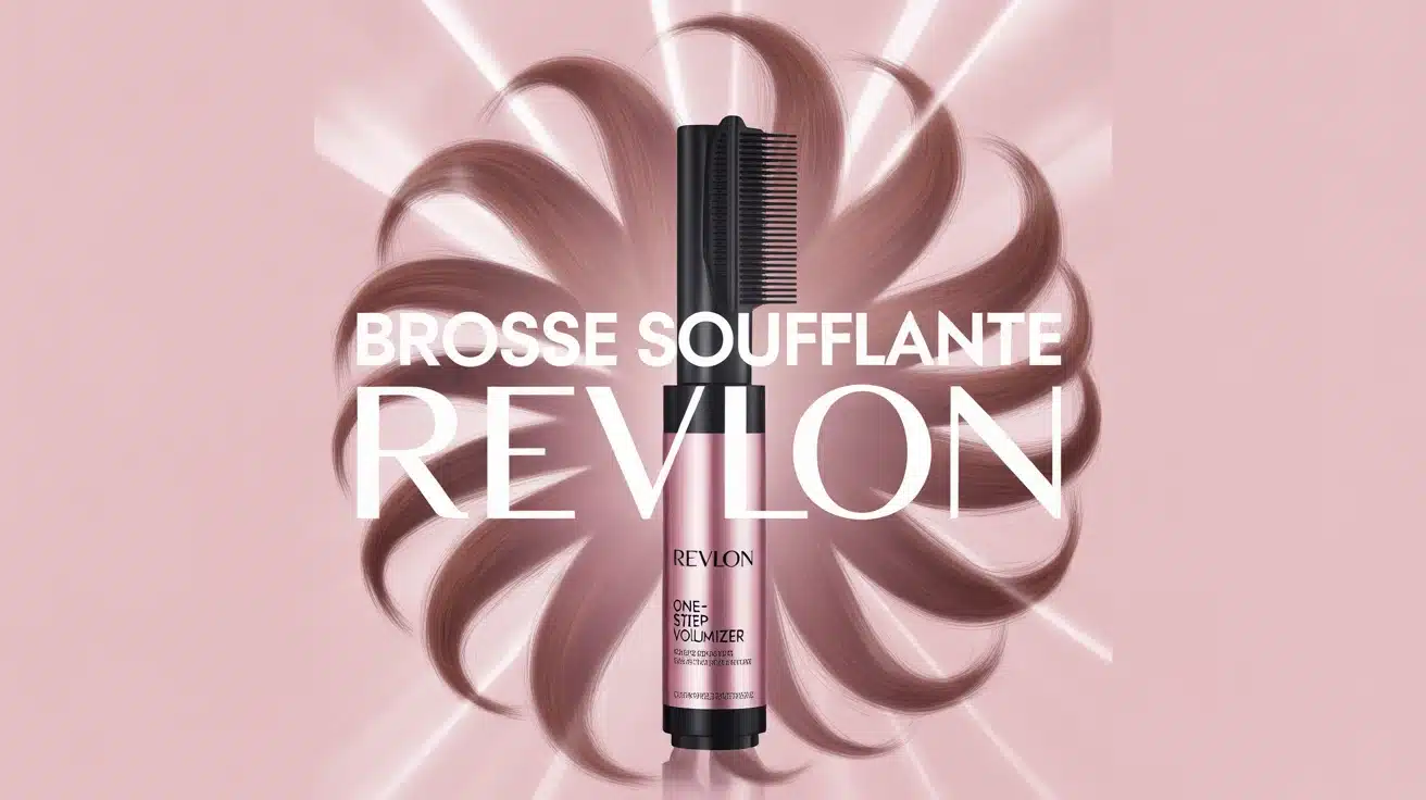 Brosse soufflante Revlon avec cheveux volumineux et brillants
