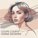 illustration vectorielle femme coupe courte femme moderne