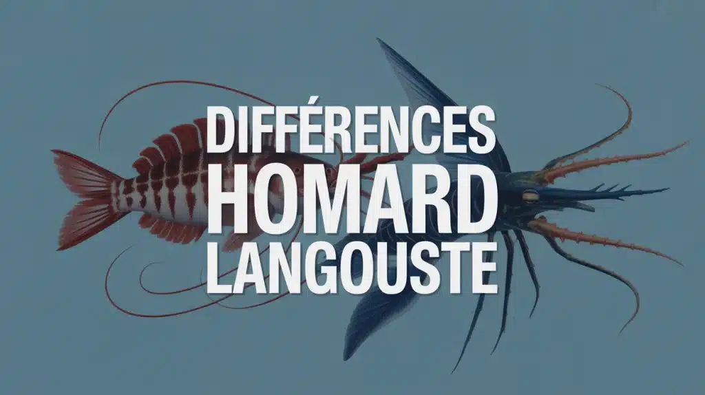 illustration vectorielle différences homard langouste homard avec pinces langouste antennes épineuses