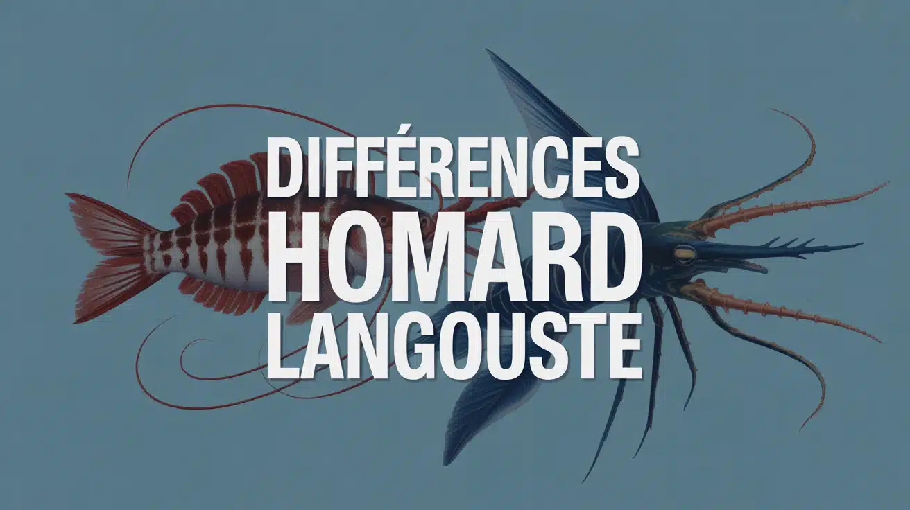 illustration vectorielle différences homard langouste homard avec pinces langouste antennes épineuses