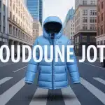 doudoune JOTT suspendue fond urbain clair