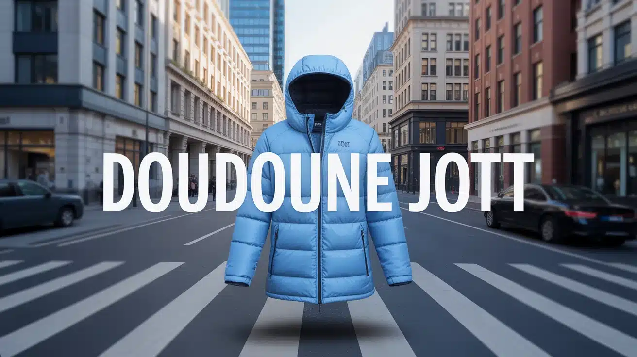 doudoune JOTT suspendue fond urbain clair