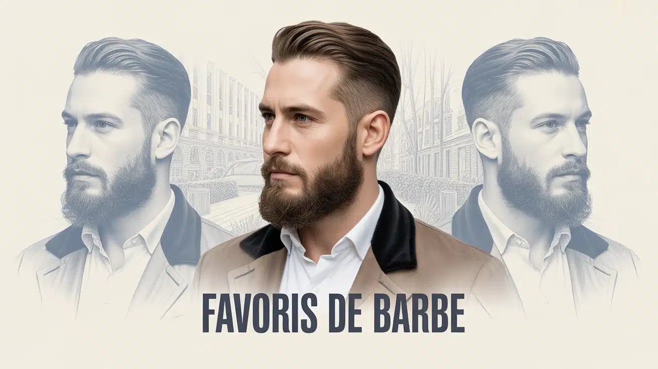Homme moderne avec favoris de barbe taillés illustration vectorielle