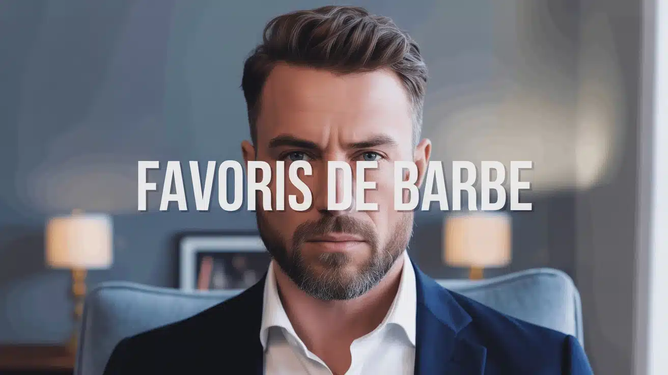 Visage masculin avec favoris de barbe taillés élégamment